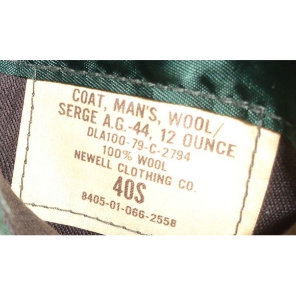 US Military Army Green Coat Sz 44S Wool Serge Blazer Jacket Uniform Mens w/Patch - Picture 5 of 6